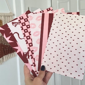 Lover Girl Paper Pack for Junk Journaling, Scrapbook, Scrapbooking, Journal Backgrounds, paper bundle, coquette, pink, red, valentine, girly