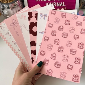 Classy Girl Paper Pack for Junk Journaling, Scrapbook, Scrapbooking, Journal Backgrounds, bundle, kit, coquette, girly, pink, red, valentine