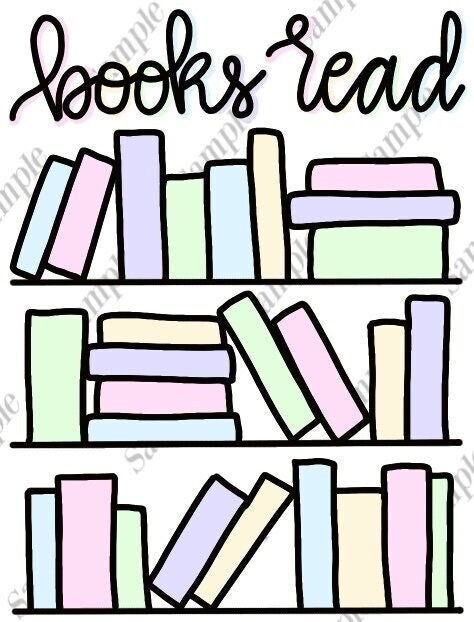 Books Read DIGITAL DOWNLOAD for Bullet Journal, Bullet Journal Spread…