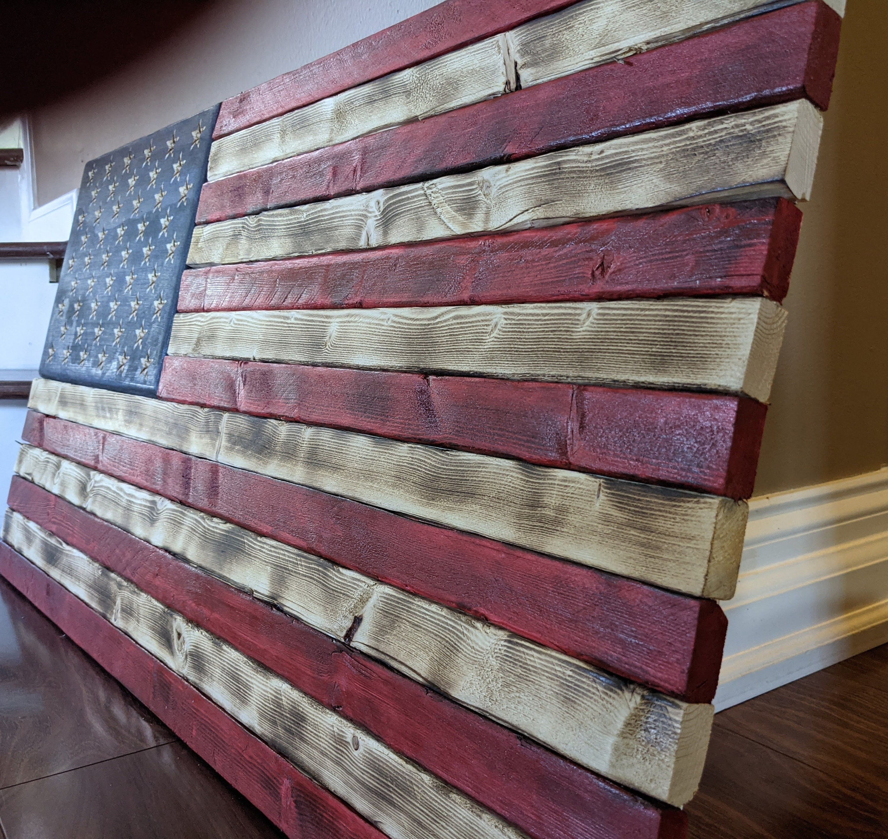 Wooden Flag Wall Decor Etsy UK