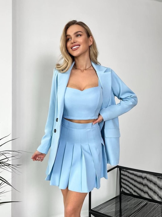 Crop and skirt set deals formal