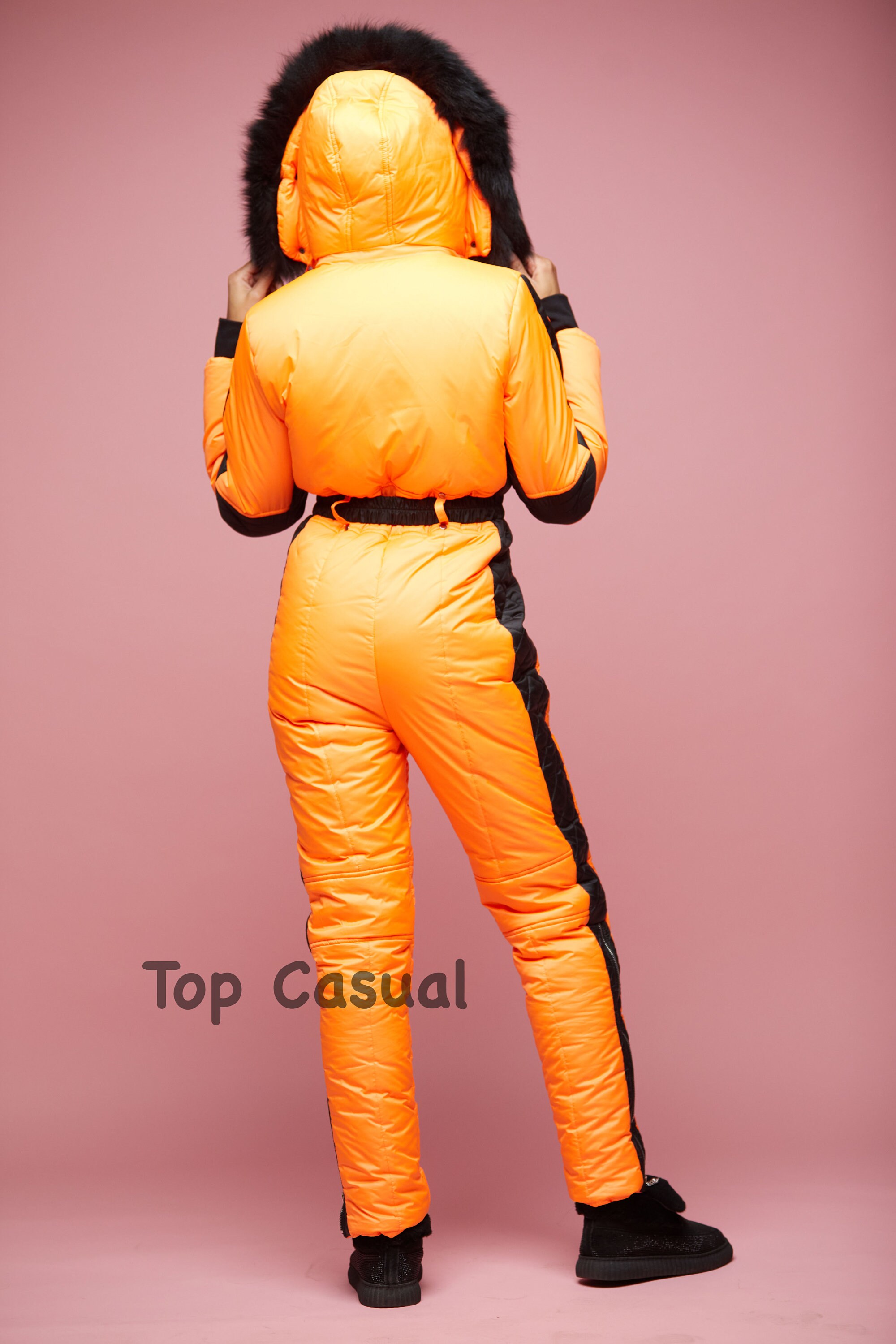 Women Ski Jumpsuit Orange Ski Overall Ski Winter Suit Etsy Australia