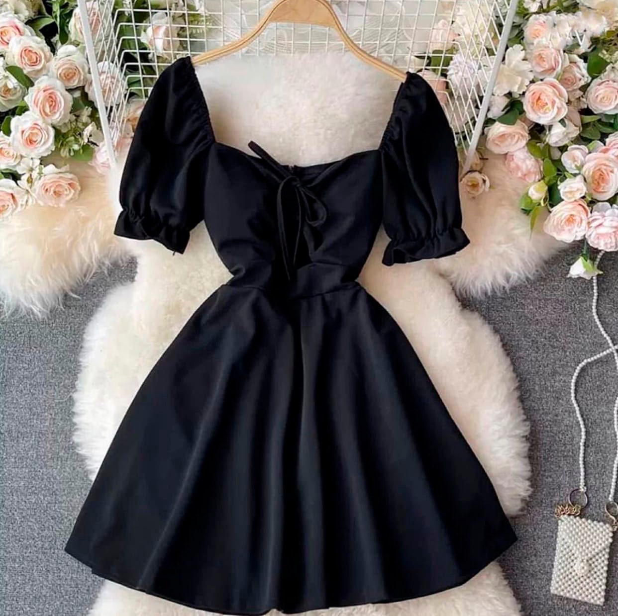 Wedding Guest Dress Crop Dress Black Casual Dress Formal - Etsy