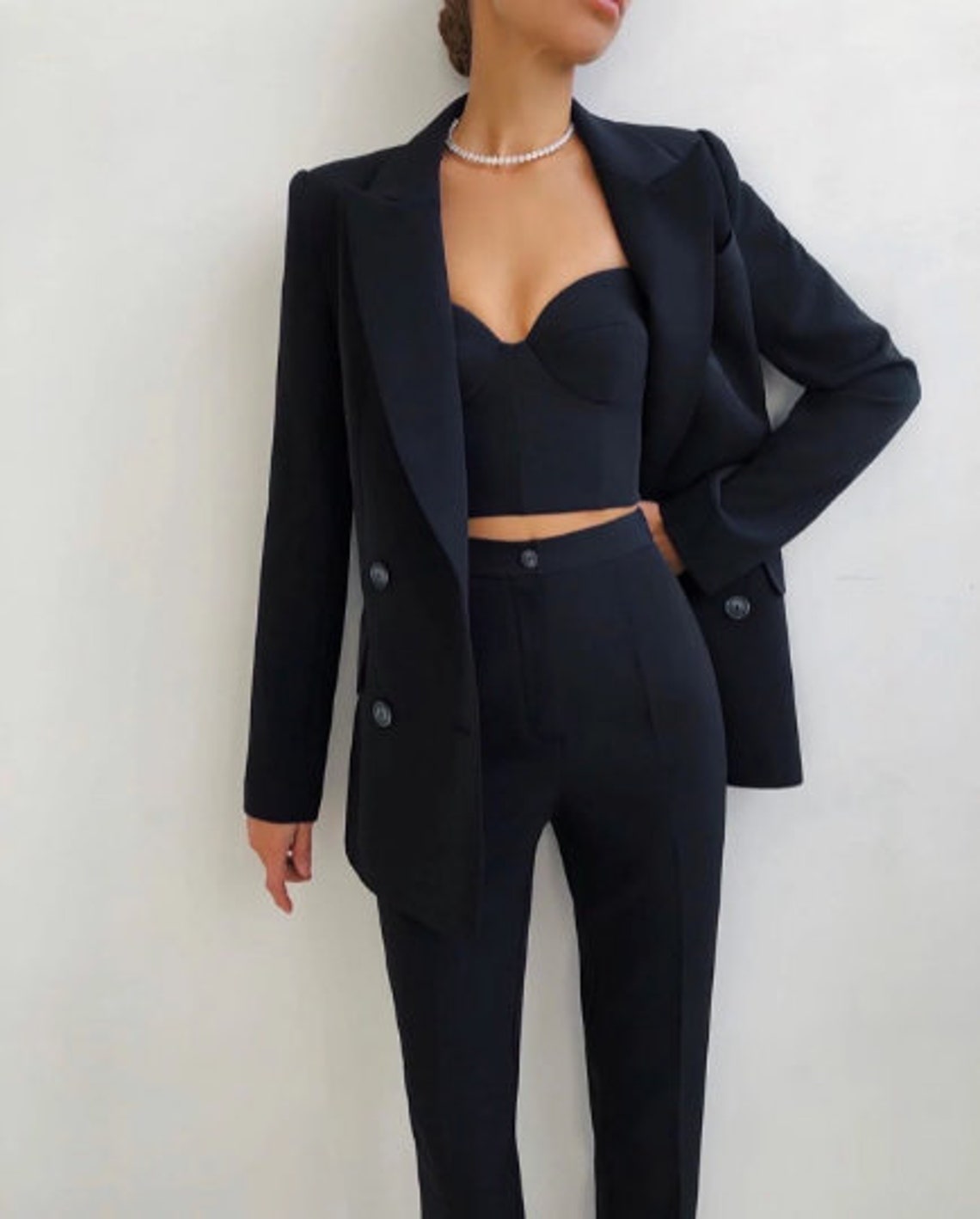 Office Women 3 Piece Suit Womens Blazer Suit Classic Suit - Etsy