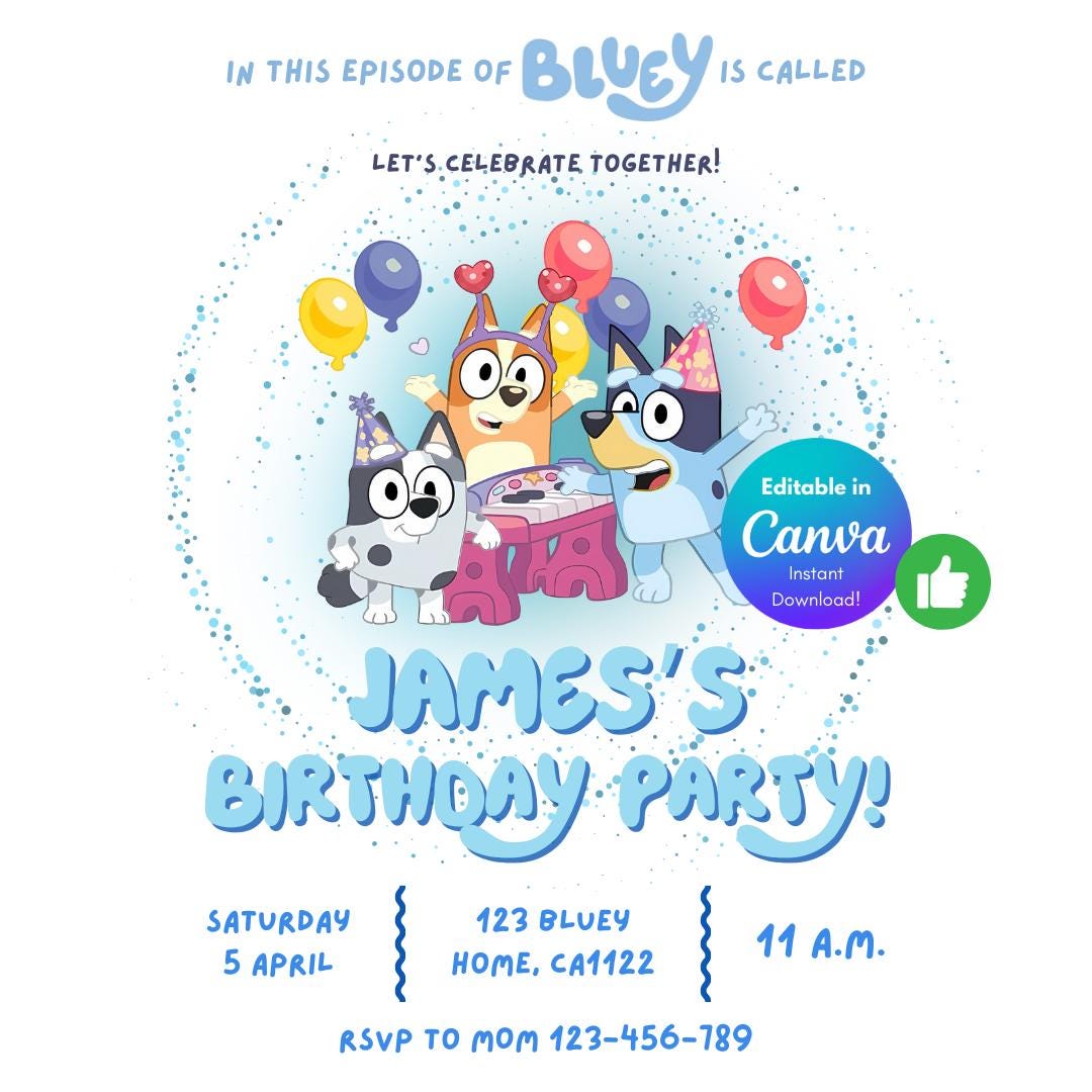 Digital Invitation Template with Canva Access