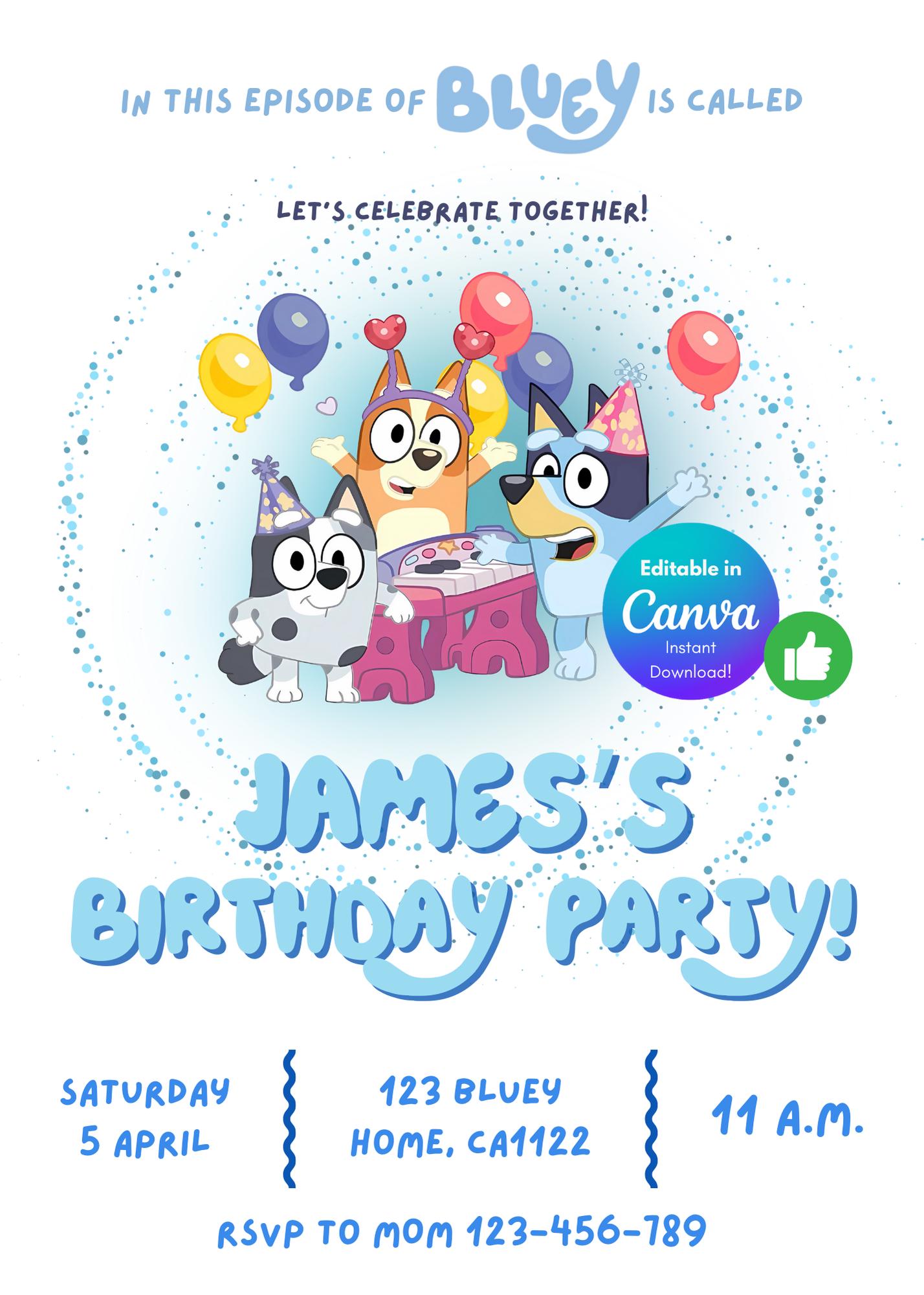 Digital Invitation Template with Canva Access