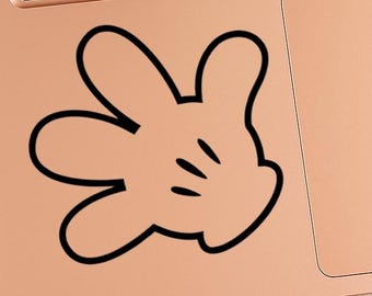VINYL DECAL - Mickey Glove Outline - Minimal - Disney - Vinyl Decal Sticker for Laptops, Car Windows, Cups, Water Bottles, Tumblers, etc.