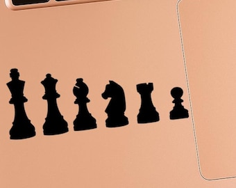 VINYL DECAL - Chess Pieces - Game - Vinyl Decal Sticker for Laptops, Car Windows, Cups, Water Bottles, Tumblers, etc.