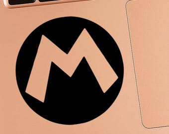 VINYL DECAL - Mario Logo - Vinyl Decal Sticker for Laptops, Car Windows, Cups, Water Bottles, Tumblers, etc.