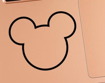 Mickey Head Outline Vinyl Decal Sticker for Laptops, Car Windows, Cups, Water Bottles, Tumblers, etc.