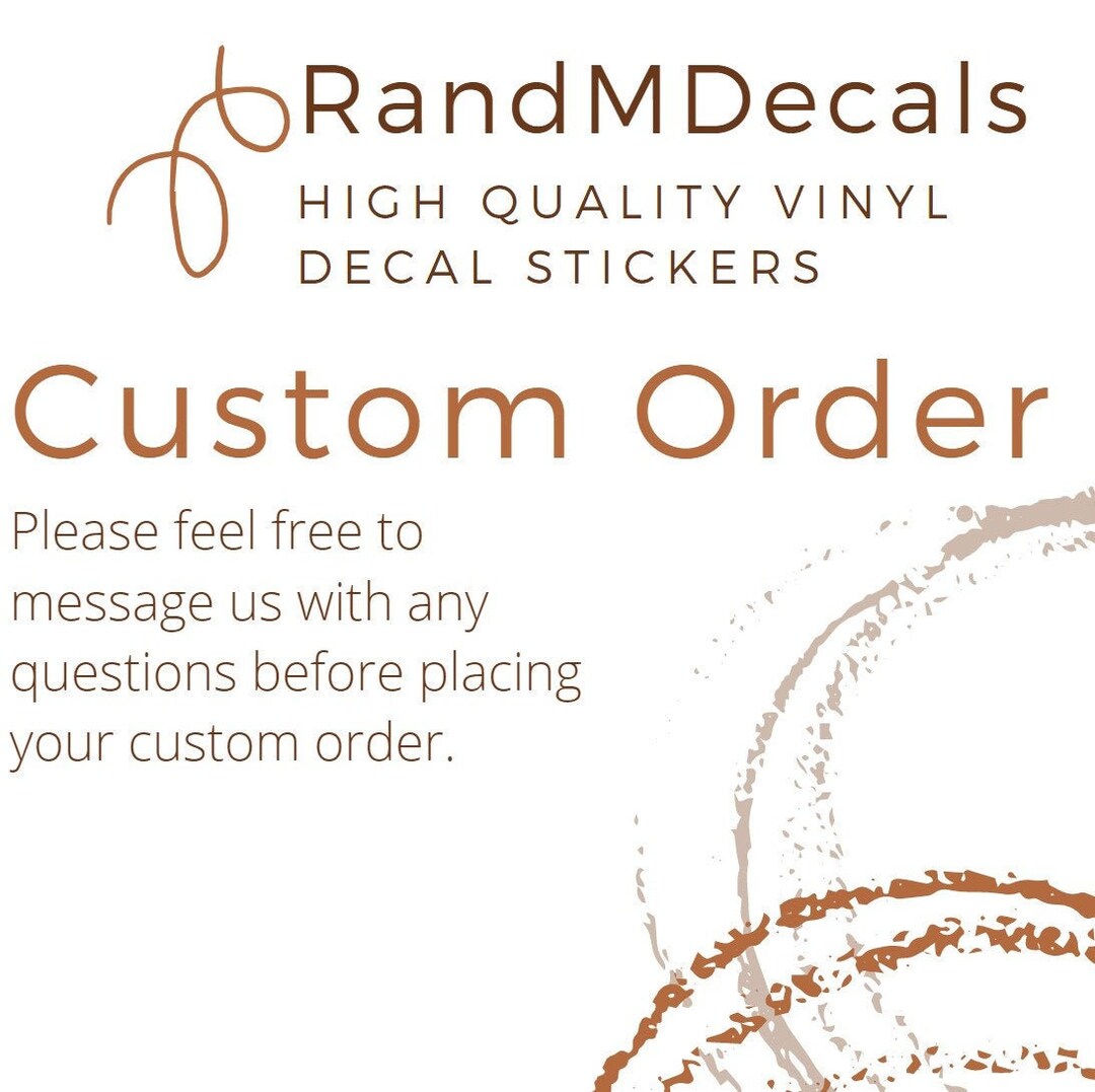 CUSTOM VINYL DECAL Create Your Own Vinyl Decal Sticker for Etsy