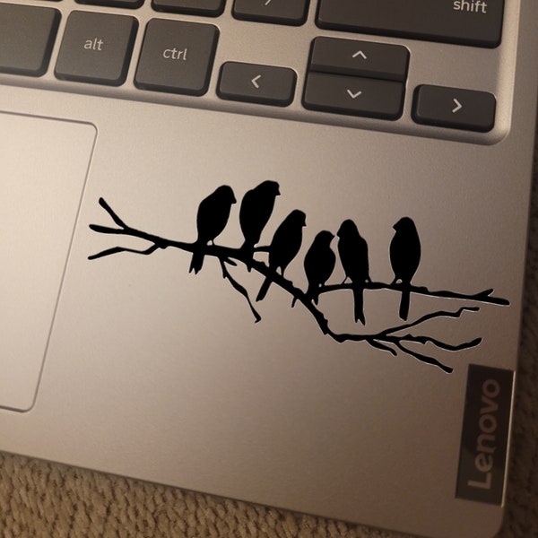 VINYL DECAL - Birds on Branch Vinyl Decal Sticker for Laptops, Car Windows, Cups, Water Bottles, Tumblers, etc.