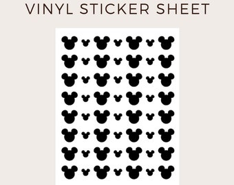 Mickey Mouse Vinyl Decal Sticker Sheets - Vinyl Decal Sticker Sheets for Planners, Phone Cases, Cups, Water Bottles, Tumblers, etc.