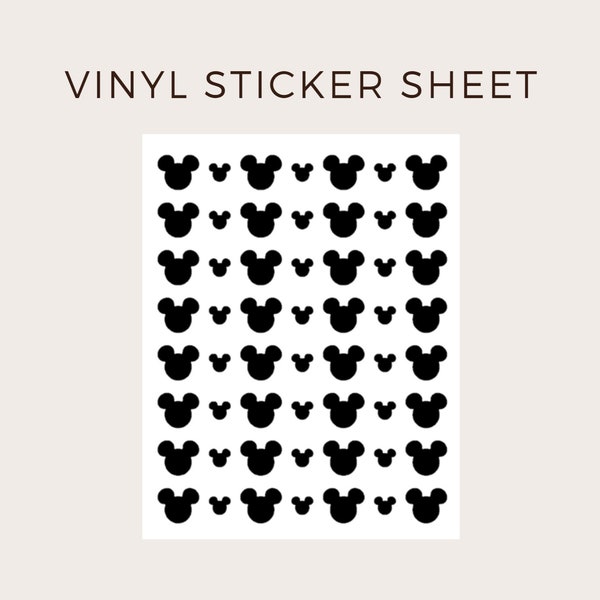 Mickey Sticker Size Mickey Mouse Sticker - Etsy