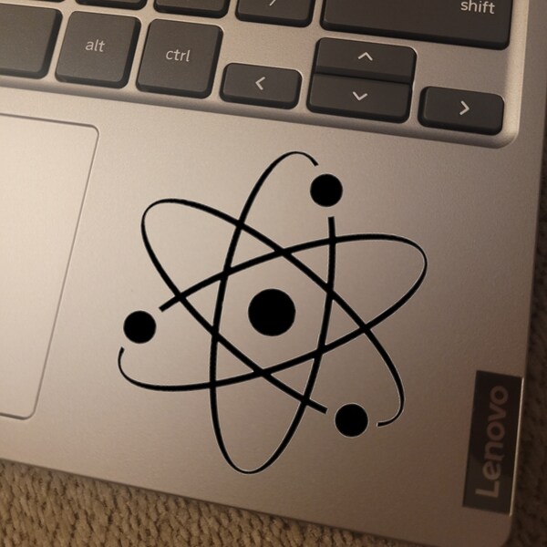 VINYL DECAL - Atom - Molecule - Chemistry - Science - Vinyl Decal Sticker for Laptops, Car Windows, Cups, Water Bottles, Tumblers, etc.