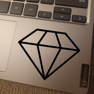 VINYL DECAL - Diamond - Gem - Vinyl Decal Sticker for Laptops, Car Windows, Cups, Water Bottles, Tumblers, etc.