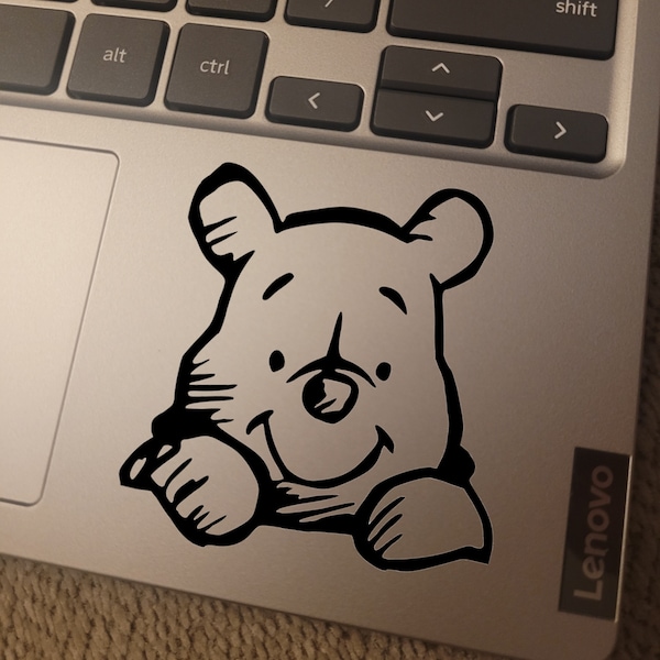 VINYL DECAL - Cute Winnie the Pooh Vinyl Decal Sticker for Laptops, Car Windows, Cups, Water Bottles, Tumblers, etc.