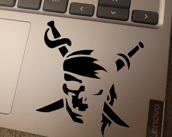 VINYL DECAL - Pirate Skull - Pirates of the Caribbean - Vinyl Decal Sticker for Laptops, Car Windows, Cups, Water Bottles, Tumblers, etc.