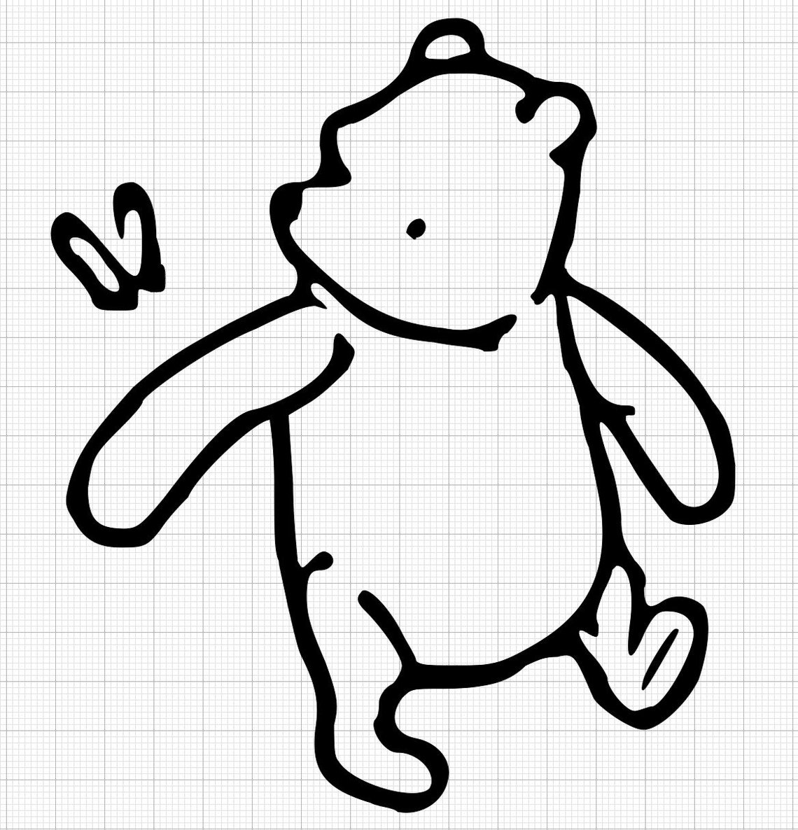 VINYL DECAL Classic Winnie the Pooh Vinyl Decal Sticker for Etsy