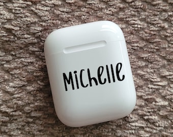 VINYL DECAL - Custom Name Vinyl Decal Sticker for AirPod Case