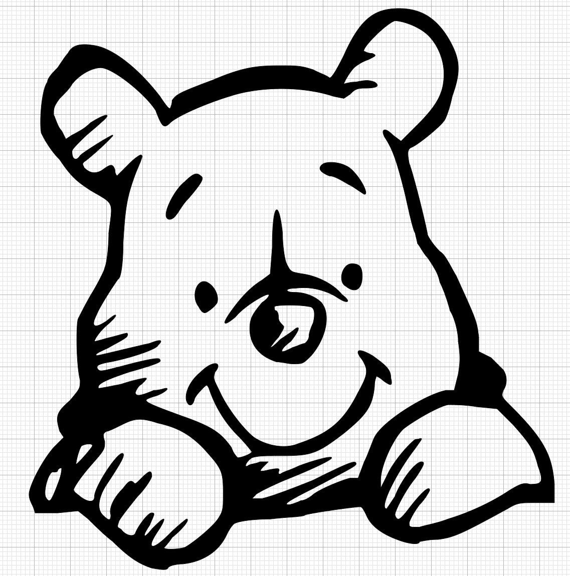 VINYL DECAL Cute Winnie the Pooh Vinyl Decal Sticker for Etsy