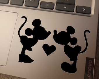 VINYL DECAL - Kissing Minnie and Mickey - Disney - Vinyl Decal Sticker for Laptops, Car Windows, Cups, Water Bottles, Tumblers, etc.