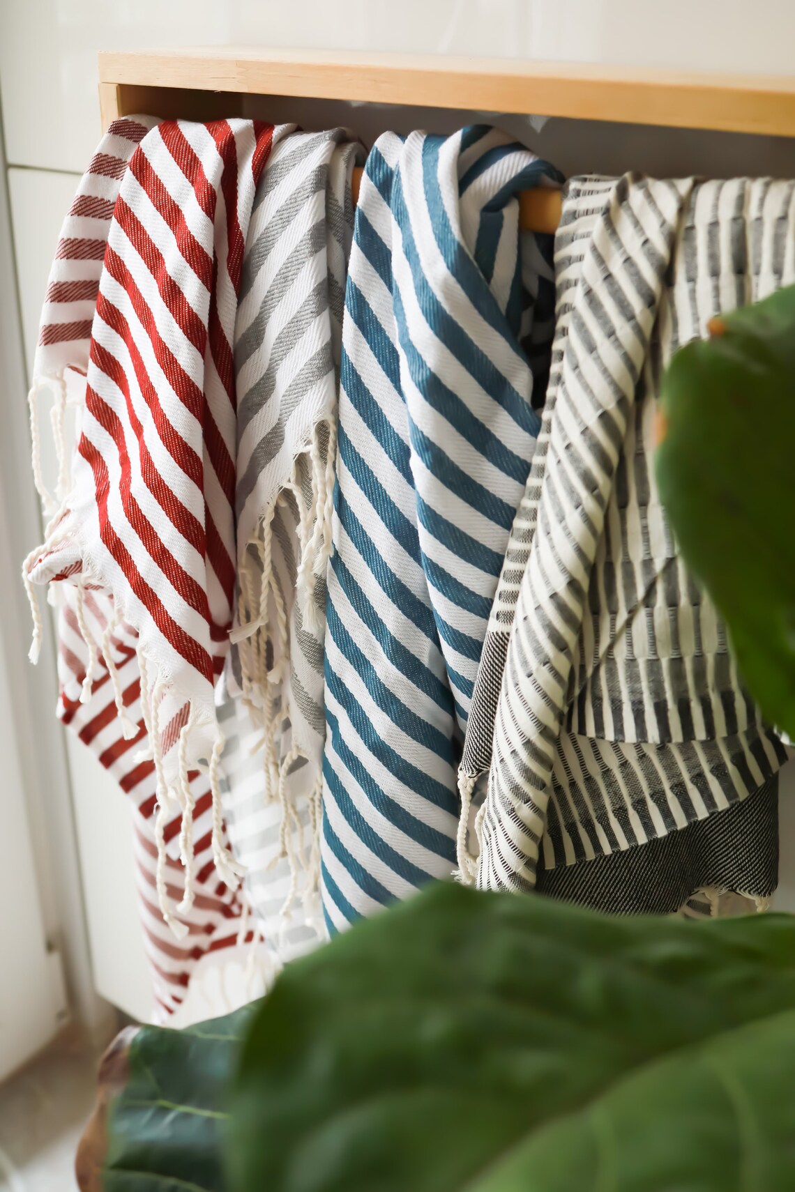 Turkish Hand Towels Striped with Tassels Etsy