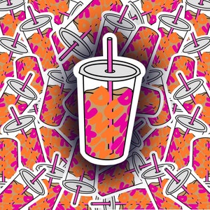 Dunkin Donuts Sticker, Iced Coffee Stickers, Waterproof Stickers, Gifts for Friends, Gifts for Dunkin Lover, Stocking Stuffers