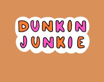Dunkin Donuts Sticker Iced Coffee Stickers Waterproof Etsy Dunkin Donuts Sticker Iced Coffee Stickers Waterproof Etsy