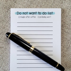 Do Not Want To Do Notepad Funny Stationery image 2