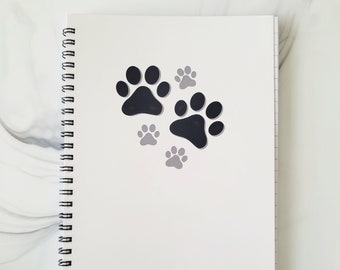 Paw Print Notebook | Spiral Notebook | Dog Mom Gift| Dog Dad Gift | Cat Mom Gift | Cat Dad Gift | Lined Notebook