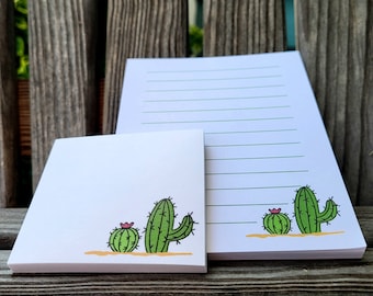 Bloc de notas de cactus / Papelería de cactus