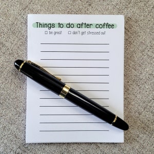 To Do List Notepad Funny Stationery After Coffee Notepad