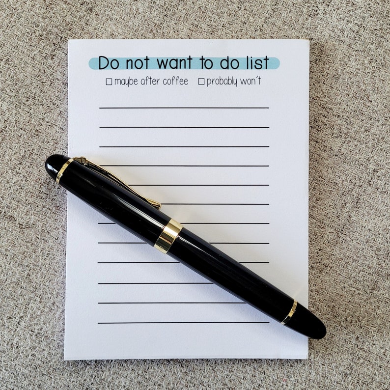 Do Not Want To Do Notepad Funny Stationery image 2