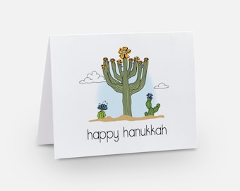 Cactus Hanukkah Cards: Boxed Set of 5