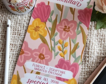Floral Perpetual Calendar, Special Dates, Christian Art