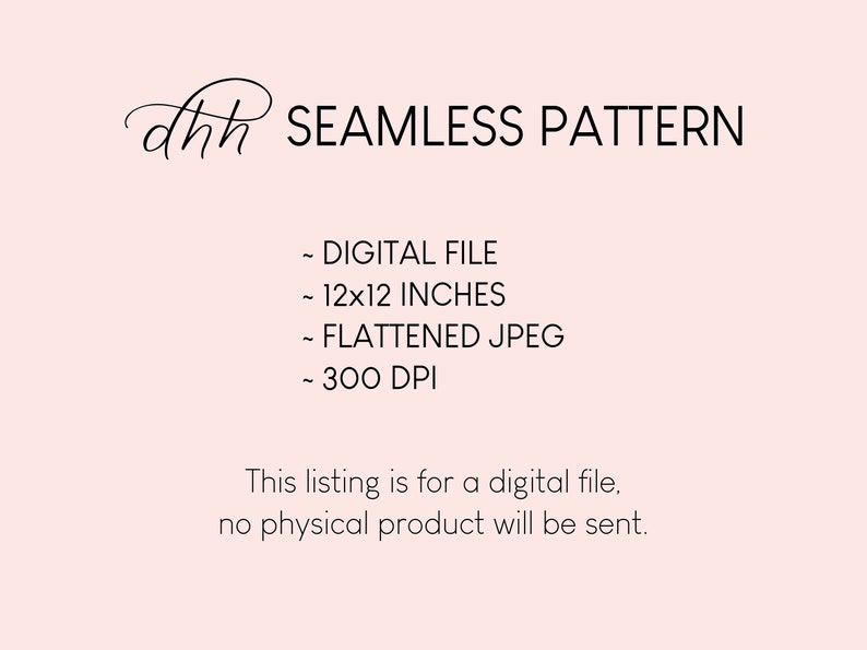K&ouml;nnte beinhalten: Eine digitale Datei f&uuml;r ein nahtloses Muster, 30,5 cm x 30,5 cm, im abgeflachten JPEG-Format mit 300 DPI. Dieses Angebot ist f&uuml;r eine digitale Datei, es wird kein physisches Produkt versandt.