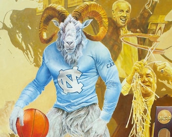 Póster de los Tarheels de Carolina del Norte