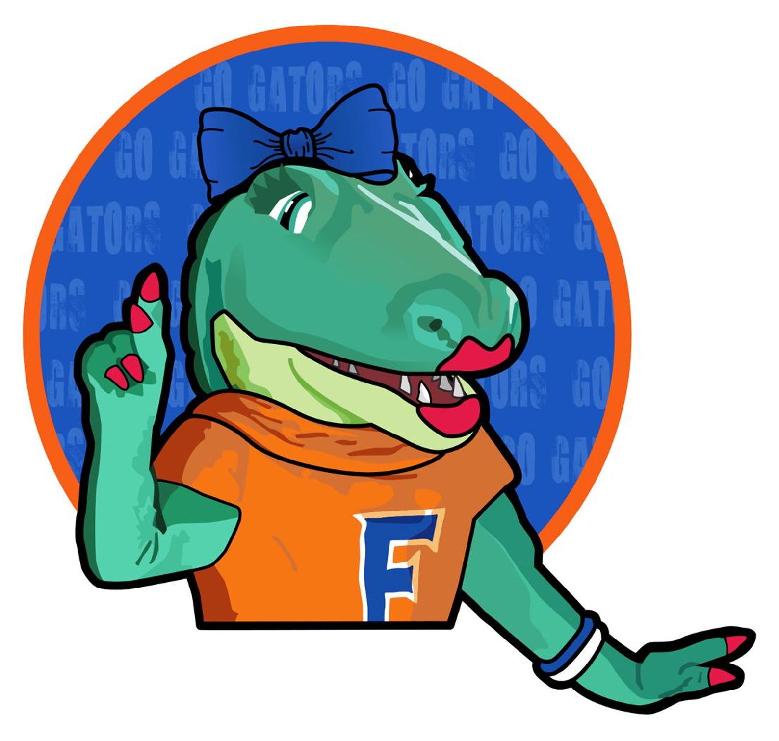 Albert Gator Chomp Sticker: University of Florida Mascot Decal - Etsy