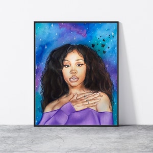 SZA Print| Poster, Room Decor, Home decor, SZA art, R&B Music,