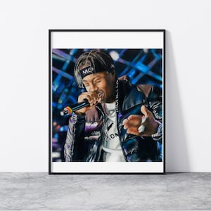 Lil Tjay print| Poster inspired by Lil Tjay| Room decor, Music, Lil Tjay fan,gift| Wall Art