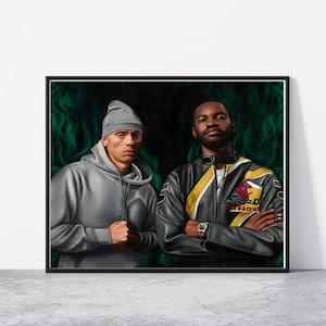Dave und Central Cee Druck | A3, 8x10&quot;, Santan Dave, Central Cee, Sprinter, UK Rapper Poster | UK Künstler, Raumdekor, Dave Geschenk