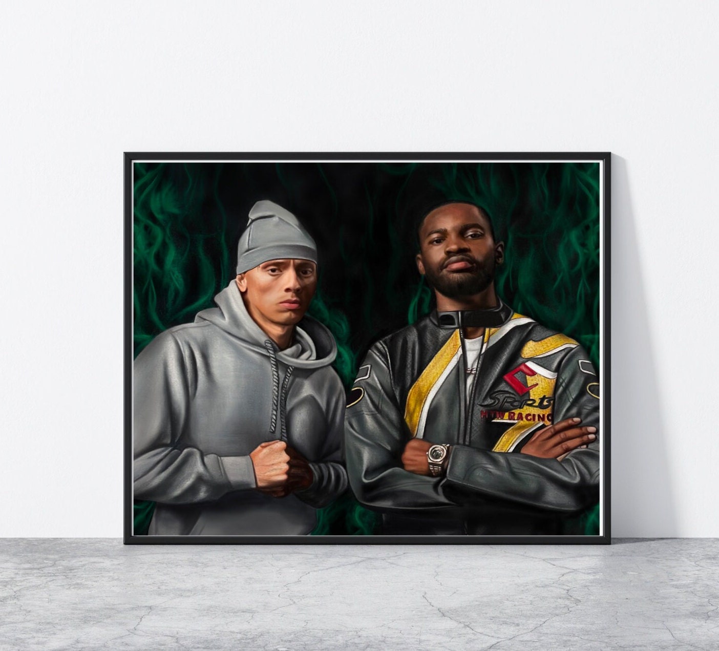 Dave and Central Cee Print | A3, 8x10", Santan Dave, Central Cee, Sprinter, UK Rapper poster| Uk artist, Room decor, Dave gift