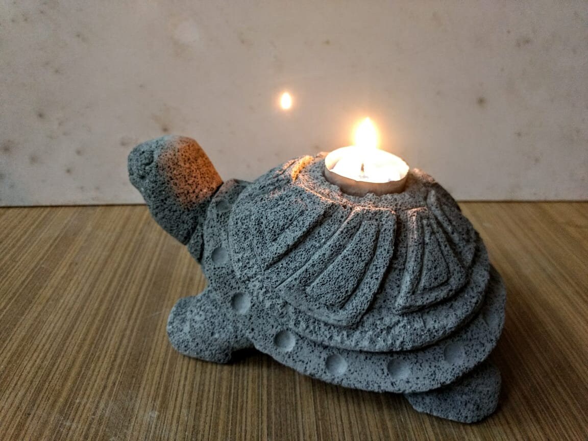 Turtle Candle Holder Sculpture Etsy