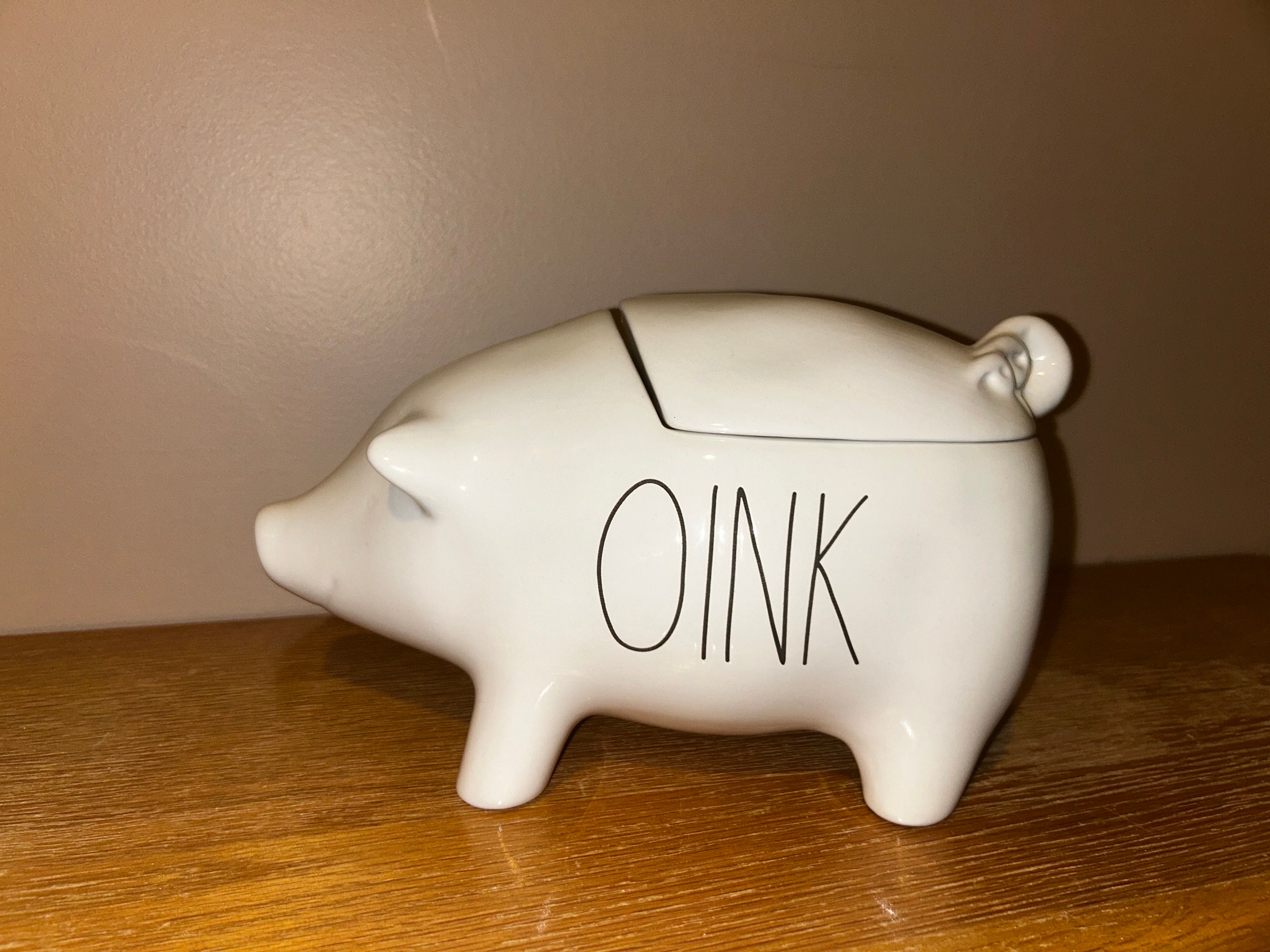 Rae Dunn Farm „Oink“ Schweineglas - Schweine Farmline-Kollektion