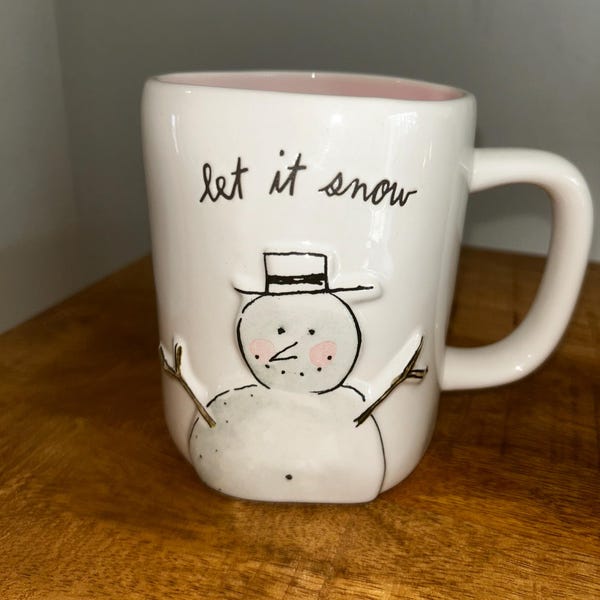 Rae Dunn Christmas Winter Coffee and Hot Cocoa Mug: Let It Snow