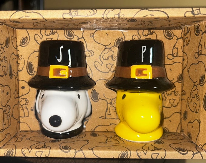 Rae Dunn Peanuts Snoopy Thanksgiving Salt and Pepper Shakers Etsy