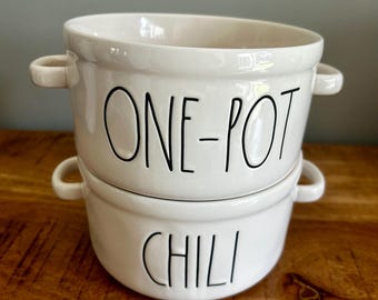 Rae Dunn Kitchen Collection! &quot;One-Pot&quot; and &quot;Chili&quot; bowls