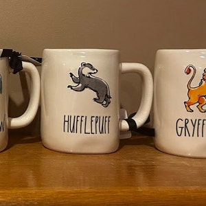 Rae Dunn x Harry Potter Ravenclaw, Gryffindor, and Hufflepuff Mugs