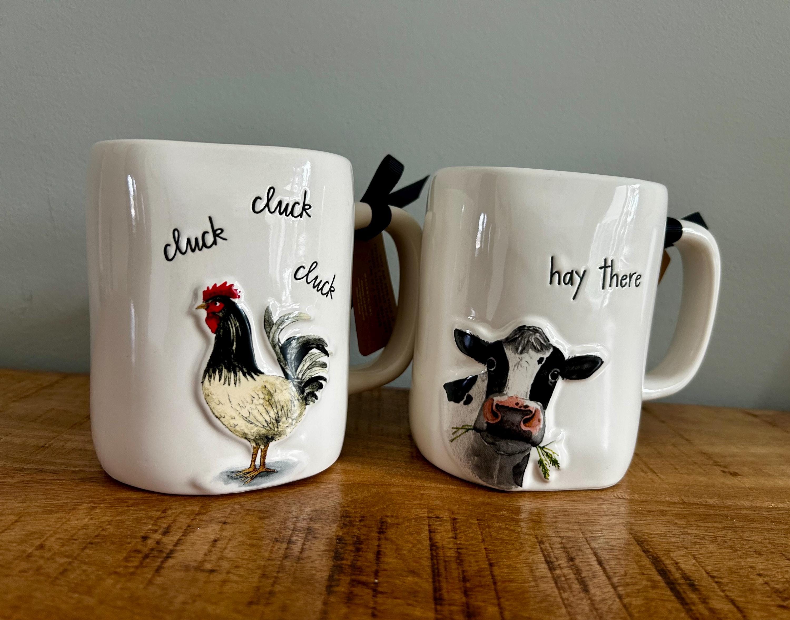 Boîte De Rangement Céramique Rae Dunn Cluck – Coq, Ferme, 20 Cm Avec Couvercle
